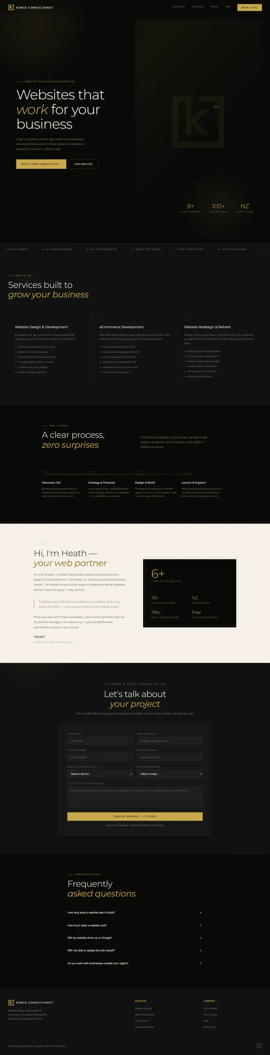 Kings Consultancy website