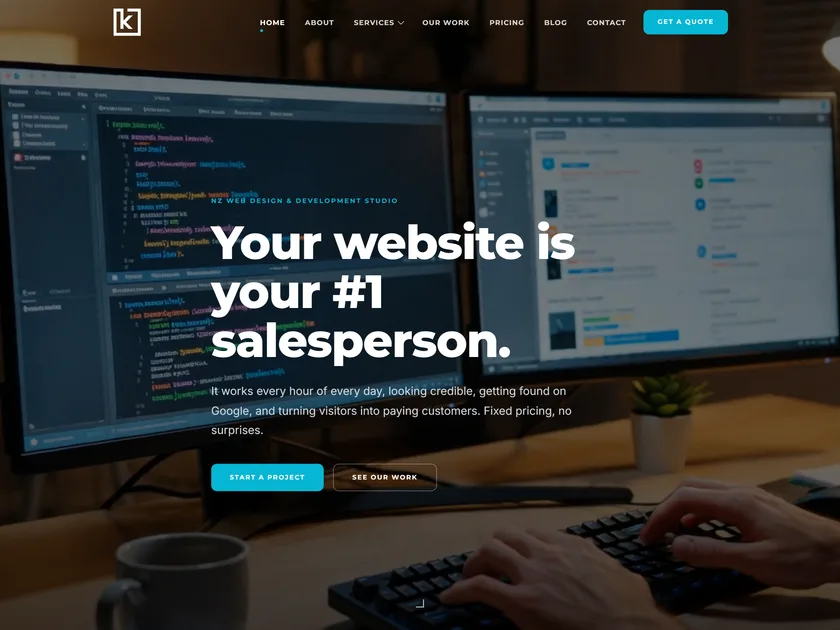 The Kings Consultancy website, designed and built by KY Web